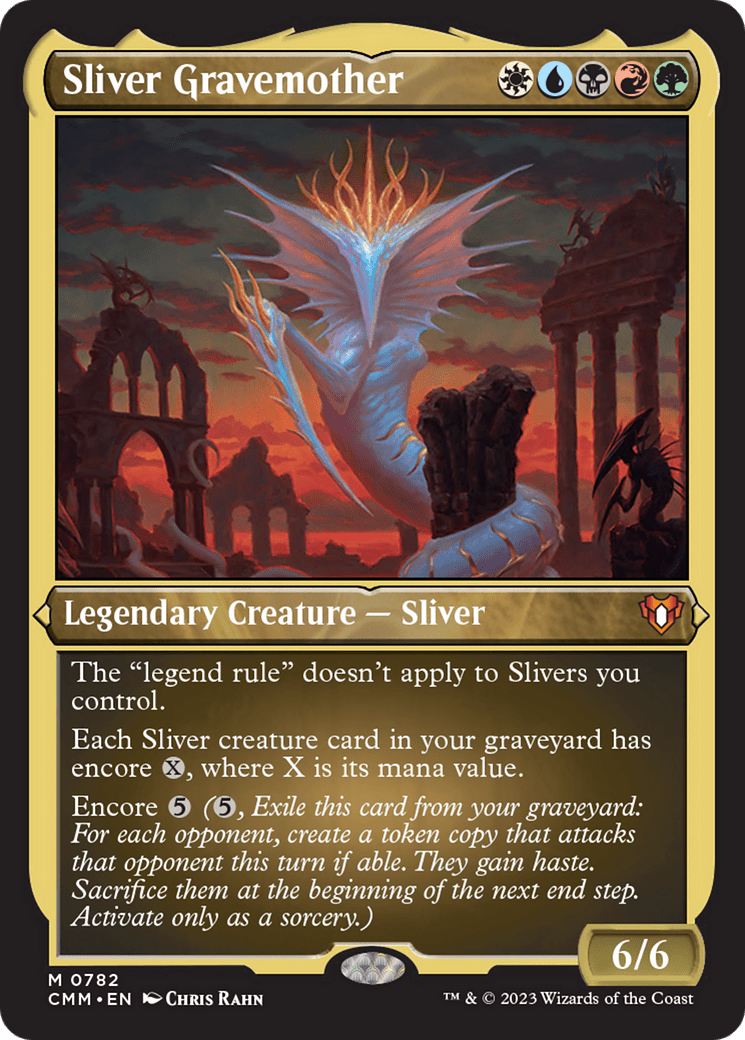 Sliver Gravemother (Display Commander) (Foil Etched) [Commander Masters] MTG Single Magic: The Gathering  | Multizone: Comics And Games