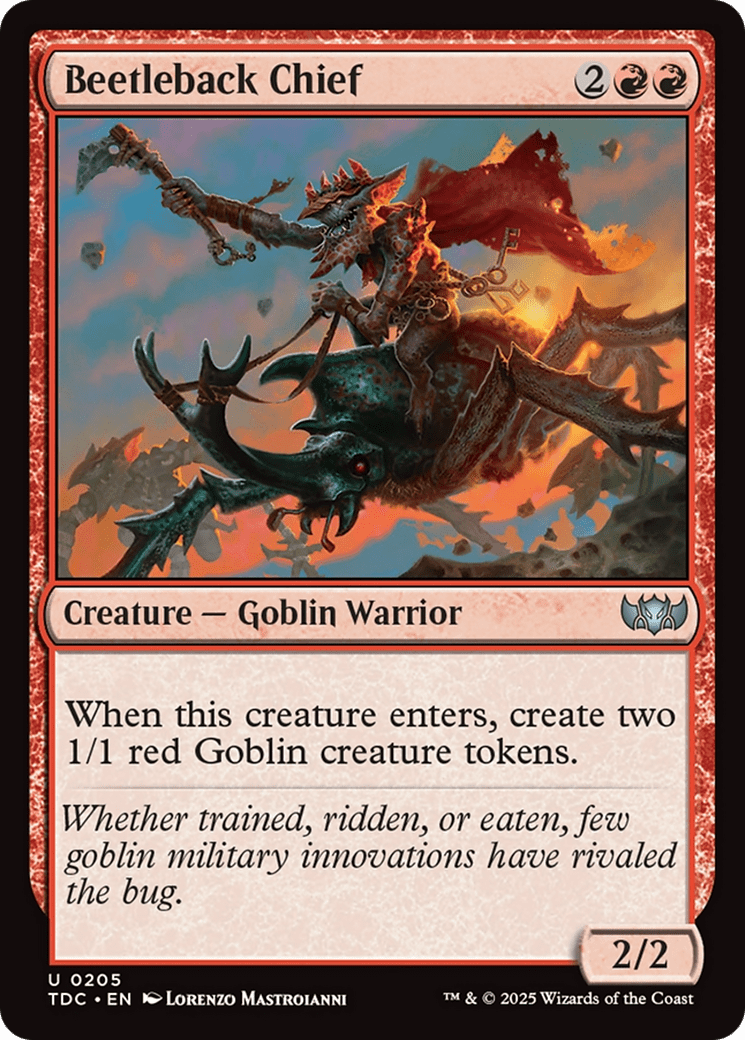 Beetleback Chief [Tarkir: Dragonstorm Commander] MTG Single Magic: The Gathering  | Multizone: Comics And Games