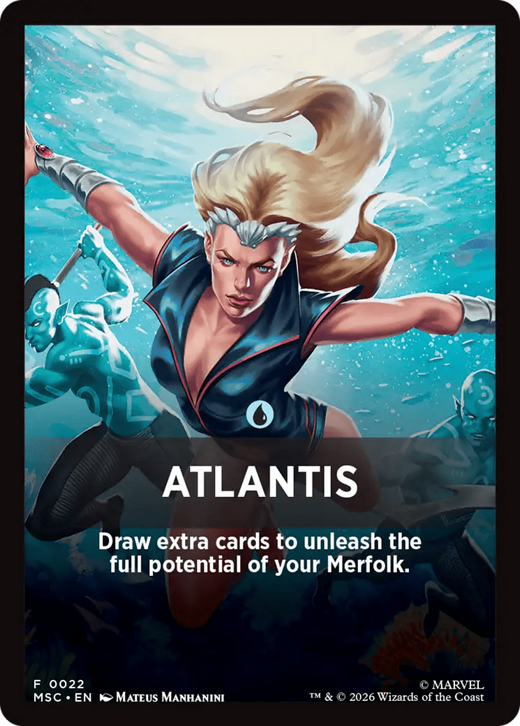 Atlantis Theme Card [Marvel Super Heroes Commander] MTG Single Magic: The Gathering  | Multizone: Comics And Games