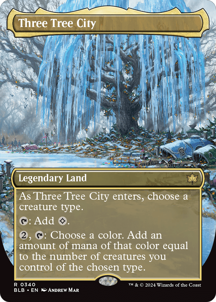 Three Tree City (Borderless) (0340) [Bloomburrow] MTG Single Magic: The Gathering  | Multizone: Comics And Games