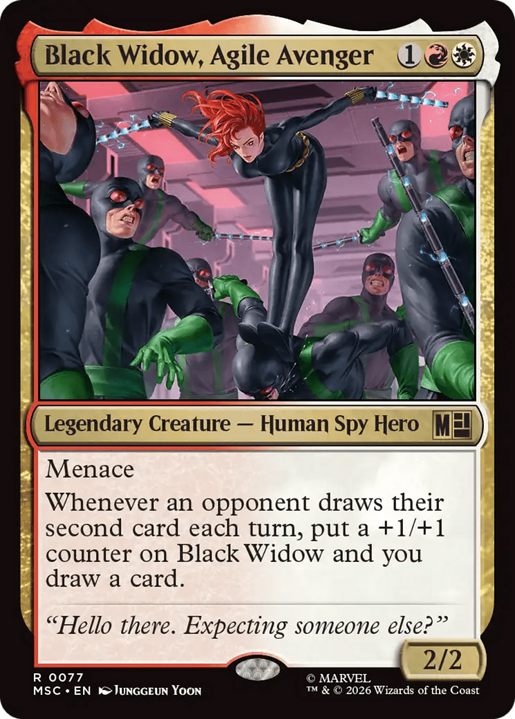 Black Widow, Agile Avenger [Marvel Super Heroes Commander] MTG Single Magic: The Gathering  | Multizone: Comics And Games