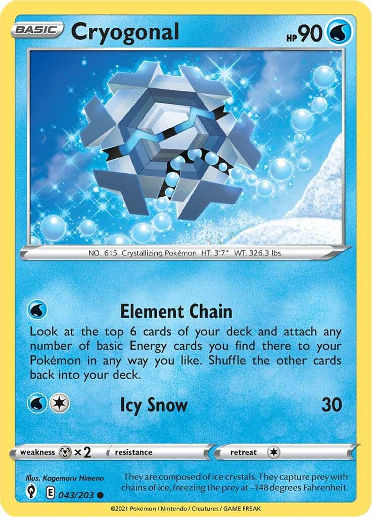 Cryogonal (043/203) [Sword & Shield: Evolving Skies] Pokemon Single Pokémon  | Multizone: Comics And Games