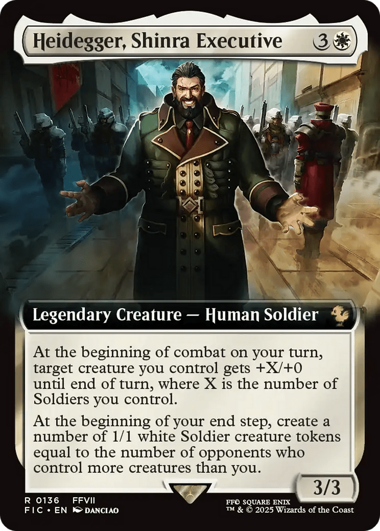 Heidegger, Shinra Executive (Extended Art) [FINAL FANTASY Commander] MTG Single Magic: The Gathering  | Multizone: Comics And Games