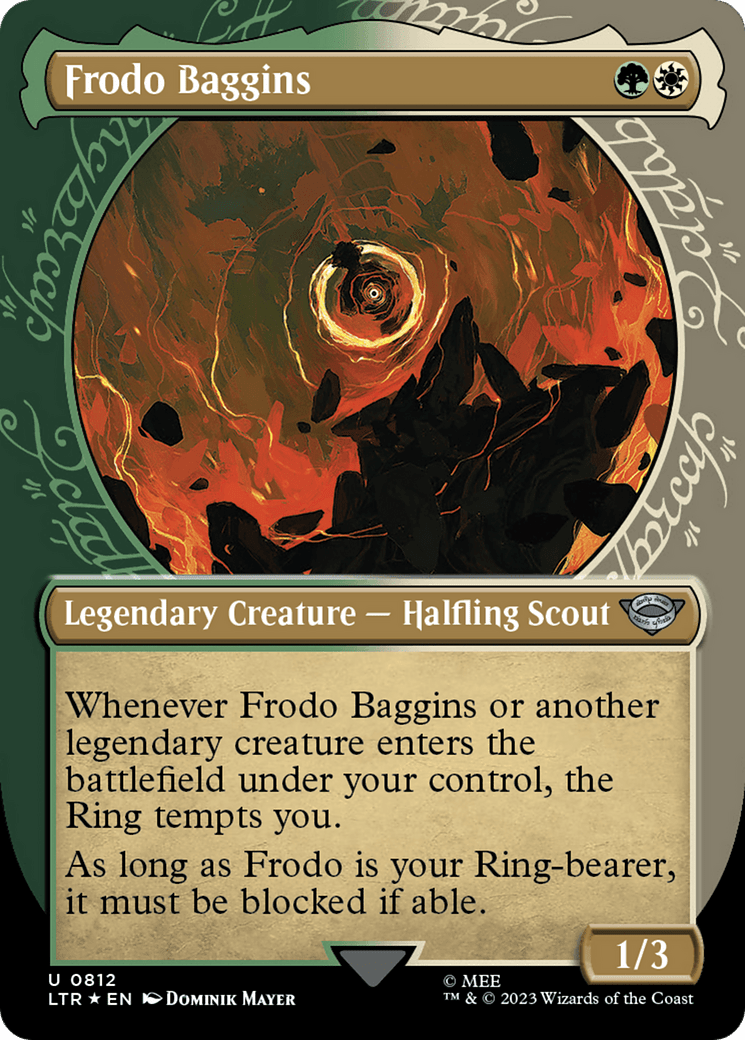 Frodo Baggins (Showcase) (Surge Foil) [The Lord of the Rings: Tales of Middle-Earth] MTG Single Magic: The Gathering  | Multizone: Comics And Games