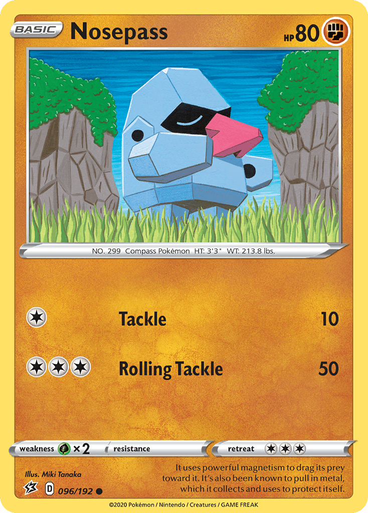 Nosepass (096/192) [Sword & Shield: Rebel Clash] Pokemon Single Pokémon  | Multizone: Comics And Games