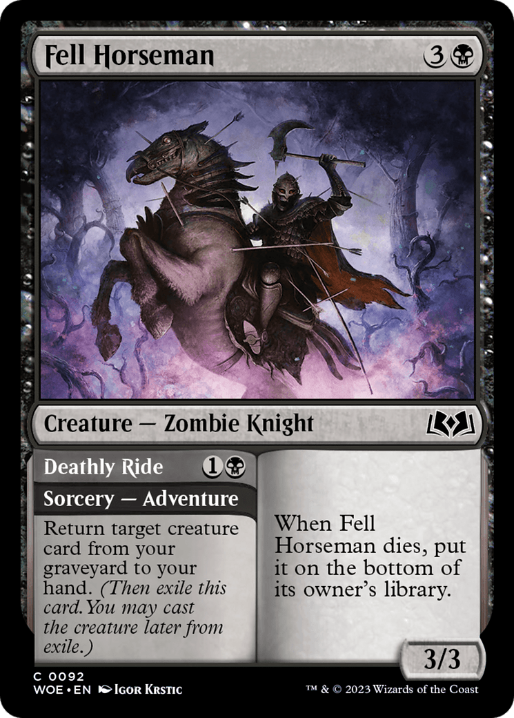 Fell Horseman // Deathly Ride [Wilds of Eldraine] MTG Single Magic: The Gathering  | Multizone: Comics And Games