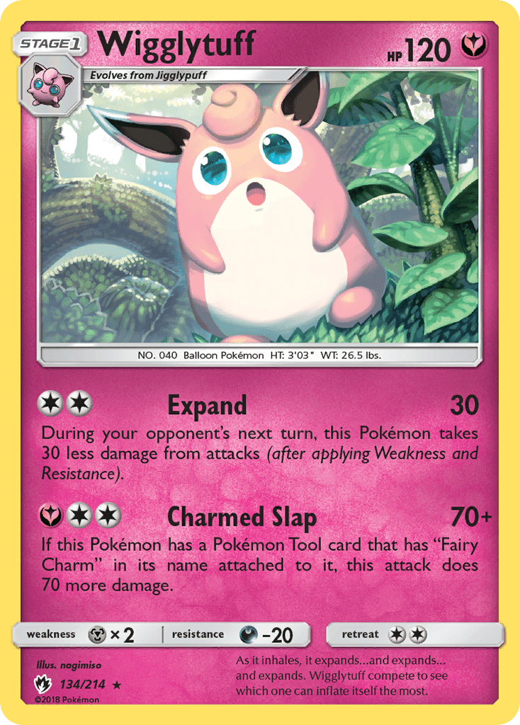 Wigglytuff (134/214) [Sun & Moon: Lost Thunder] Pokemon Single Pokémon  | Multizone: Comics And Games