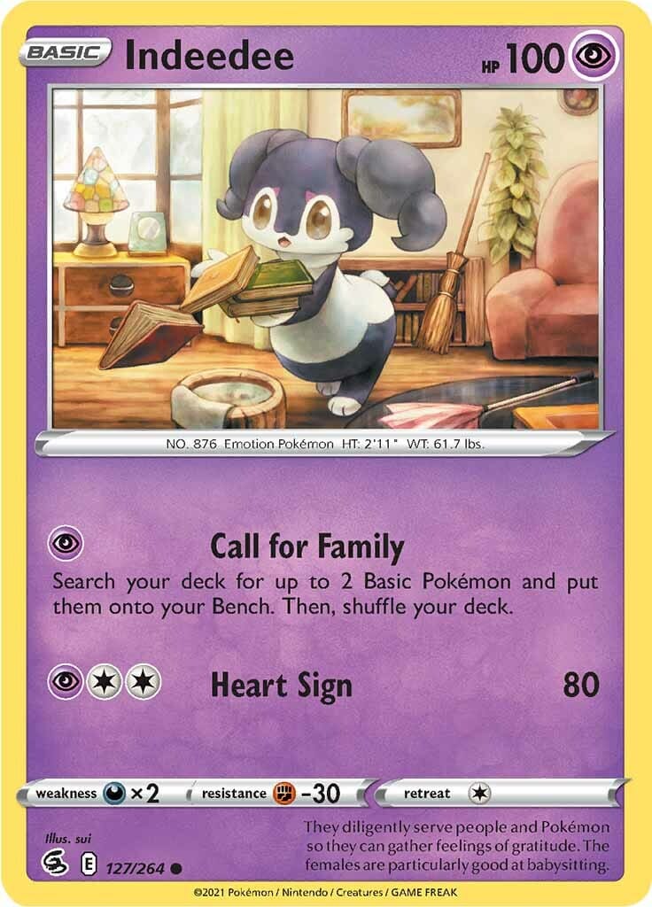 Indeedee (127/264) [Sword & Shield: Fusion Strike] Pokemon Single Pokémon  | Multizone: Comics And Games