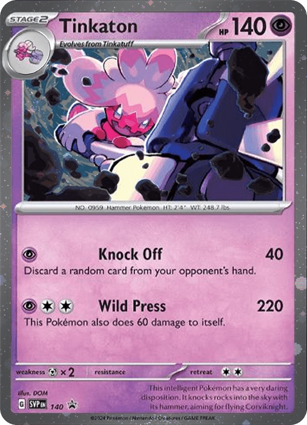 Tinkaton (SVP140) (Cosmos Holo) [Scarlet & Violet: Black Star Promos] Pokemon Single Pokémon  | Multizone: Comics And Games