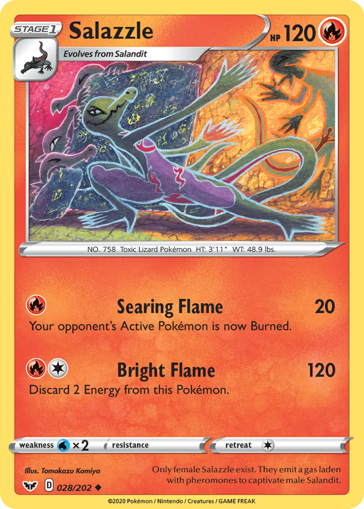 Salazzle (028/202) [Sword & Shield: Base Set] Pokemon Single Pokémon  | Multizone: Comics And Games