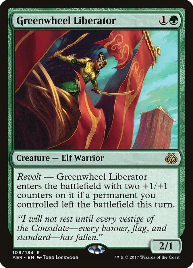 Greenwheel Liberator [Aether Revolt] MTG Single Magic: The Gathering  | Multizone: Comics And Games