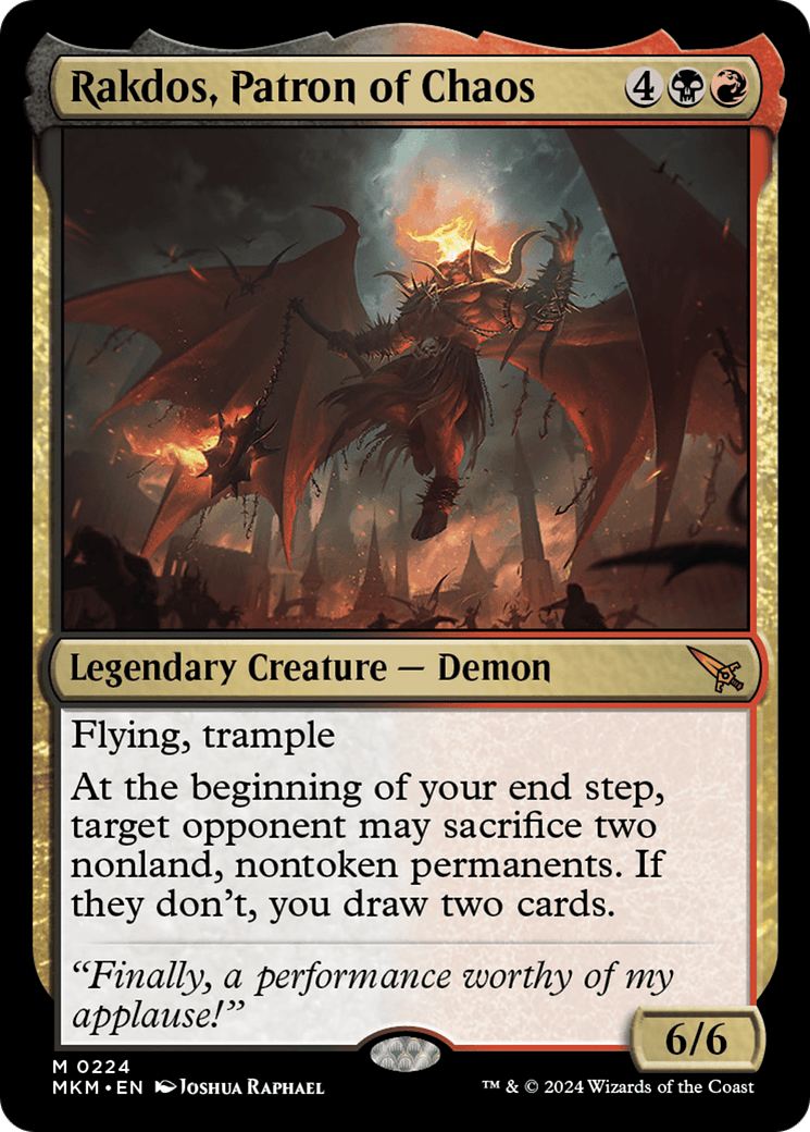 Rakdos, Patron of Chaos [Murders at Karlov Manor] MTG Single Magic: The Gathering  | Multizone: Comics And Games