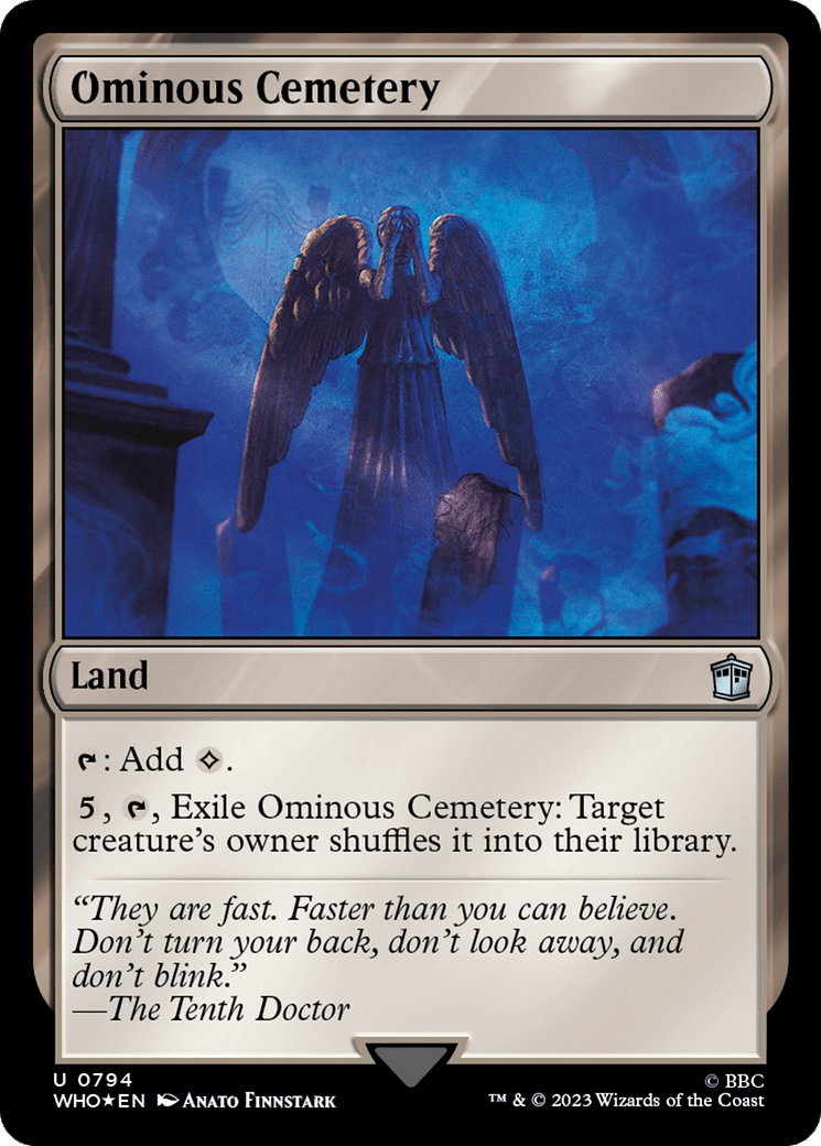 Ominous Cemetery (Surge Foil) [Doctor Who] MTG Single Magic: The Gathering  | Multizone: Comics And Games
