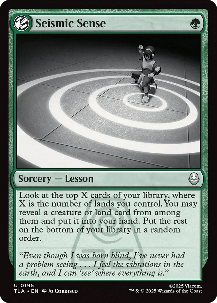 Seismic Sense [Avatar: The Last Airbender] MTG Single Magic: The Gathering  | Multizone: Comics And Games