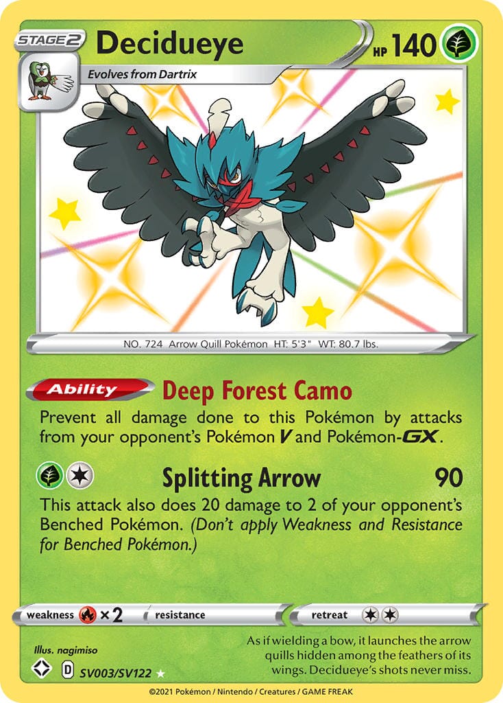 Decidueye (SV003/SV122) [Sword & Shield: Shining Fates] Pokemon Single Pokémon  | Multizone: Comics And Games