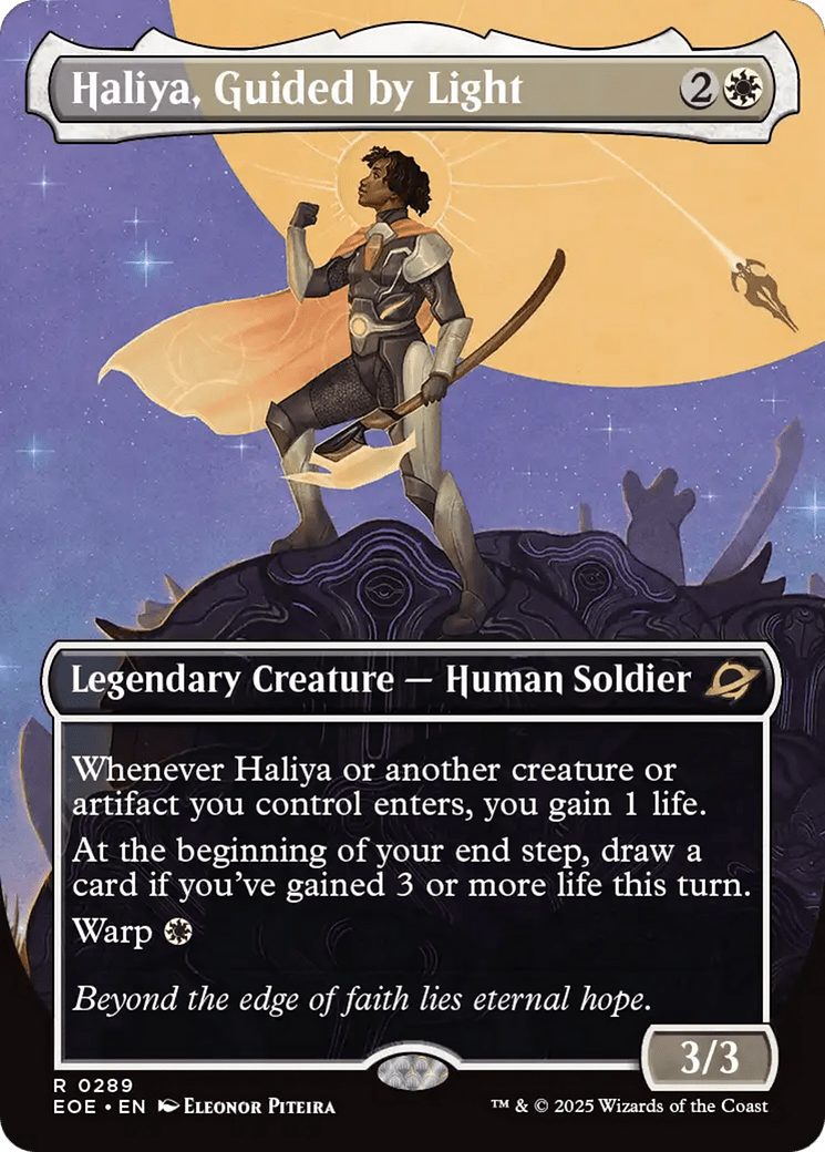 Haliya, Guided by Light (Borderless) [Edge of Eternities] MTG Single Magic: The Gathering  | Multizone: Comics And Games
