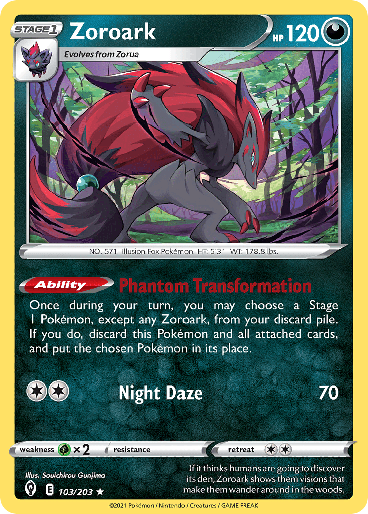 Zoroark (103/203) (Theme Deck Exclusive) [Sword & Shield: Evolving Skies] Pokemon Single Pokémon  | Multizone: Comics And Games