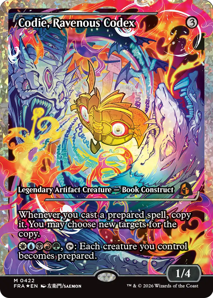 Codie, Ravenous Codex (Showcase) (Fracture Foil) [Reality Fracture] MTG Single Magic: The Gathering  | Multizone: Comics And Games