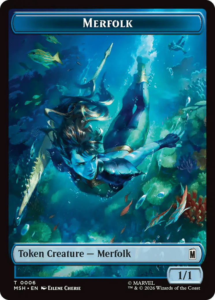 Council of Reeds (008) // Merfolk (006) Double-Sided Token [Marvel Super Heroes Commander Tokens] MTG Single Magic: The Gathering  | Multizone: Comics And Games
