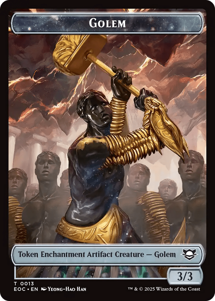 Shapeshifter // Golem (0013) Double-Sided Token [Edge of Eternities Commander Tokens] MTG Single Magic: The Gathering  | Multizone: Comics And Games