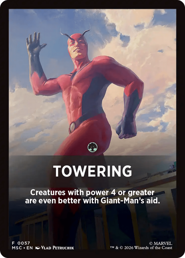 Towering Theme Card [Marvel Super Heroes Commander] MTG Single Magic: The Gathering  | Multizone: Comics And Games