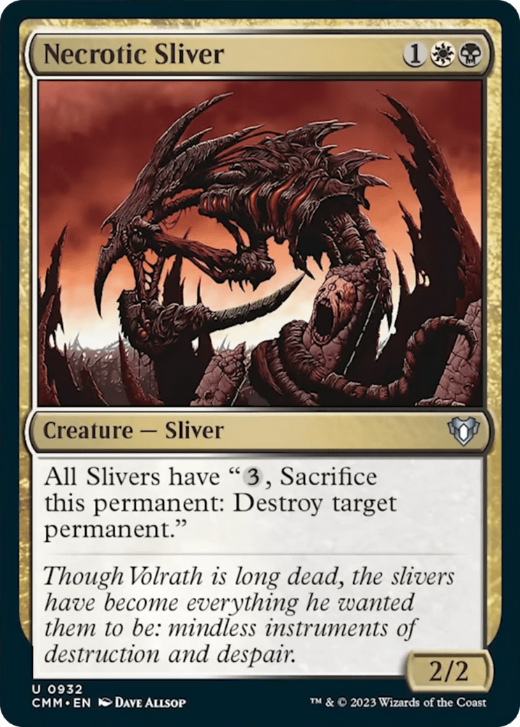 Necrotic Sliver [Commander Masters] MTG Single Magic: The Gathering  | Multizone: Comics And Games