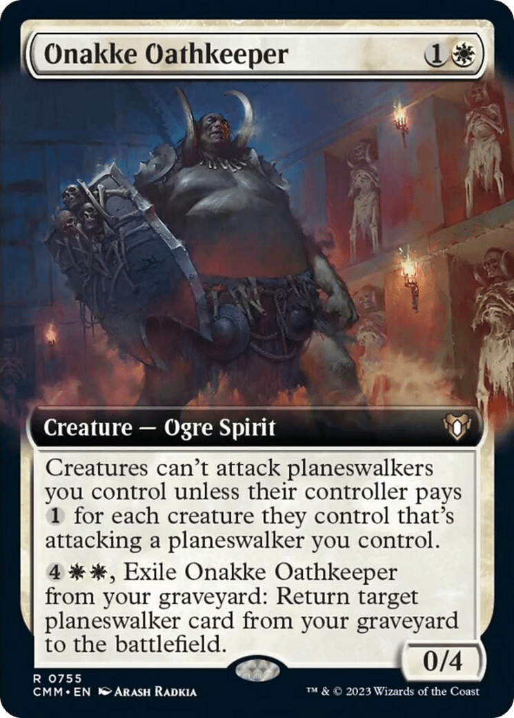 Onakke Oathkeeper (Extended Art) [Commander Masters] MTG Single Magic: The Gathering  | Multizone: Comics And Games