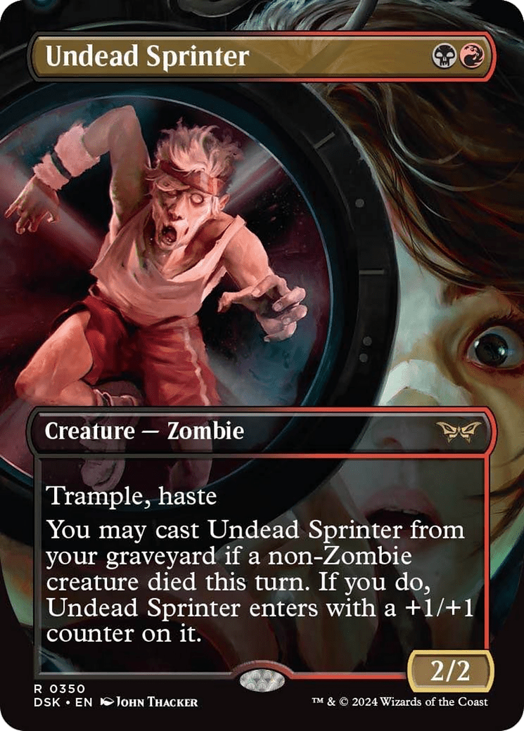 Undead Sprinter (Borderless) [Duskmourn: House of Horror] MTG Single Magic: The Gathering  | Multizone: Comics And Games