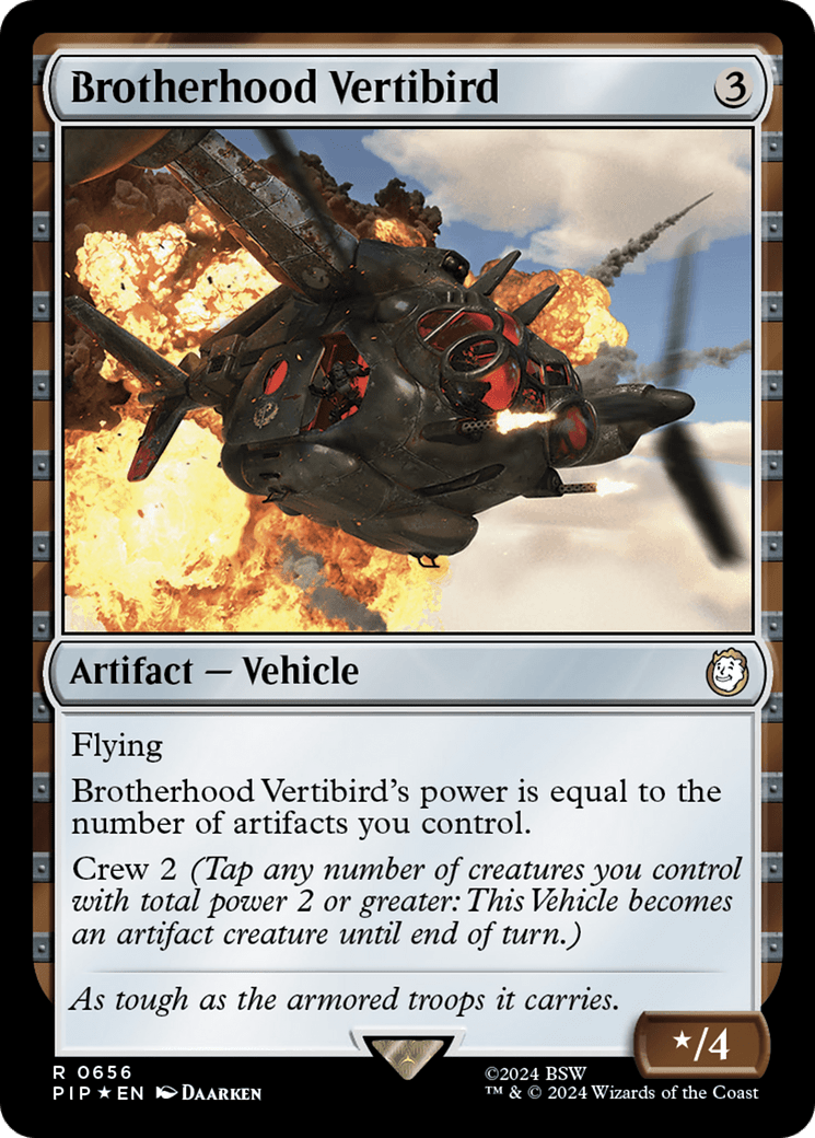 Brotherhood Vertibird (Surge Foil) [Fallout] MTG Single Magic: The Gathering  | Multizone: Comics And Games