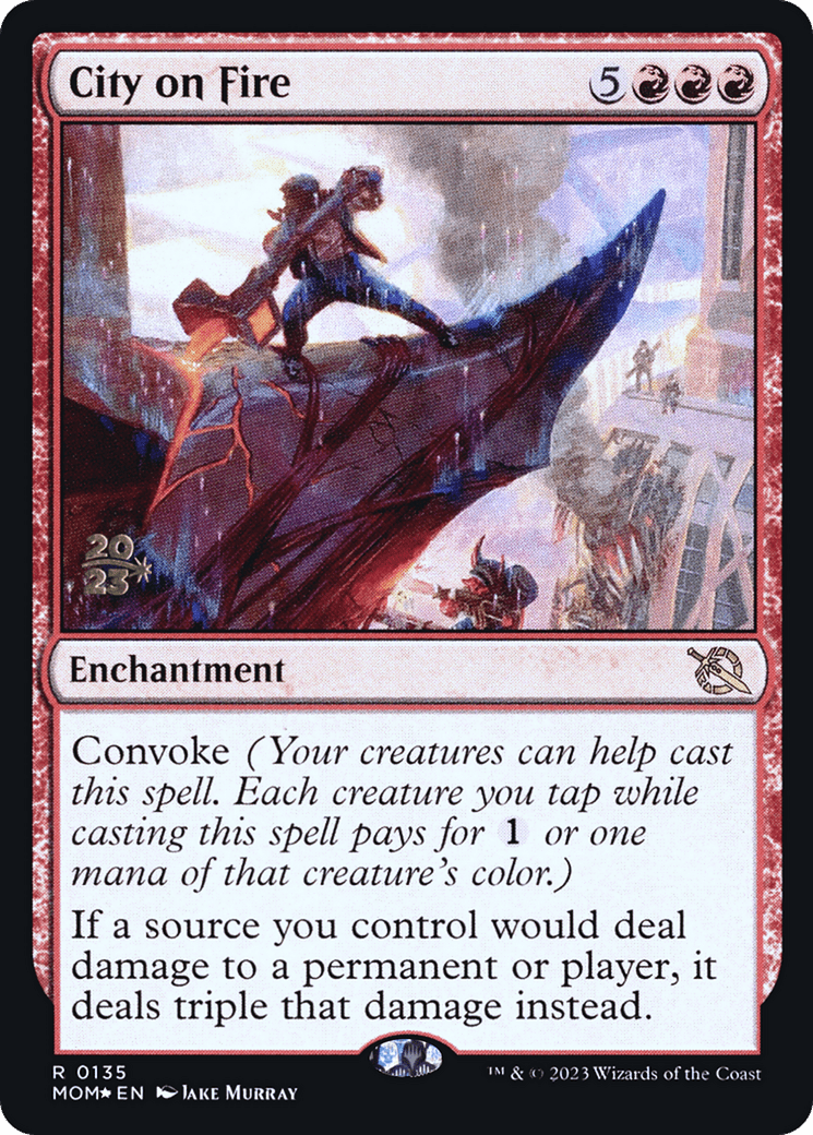 City on Fire [March of the Machine Prerelease Promos] MTG Single Magic: The Gathering  | Multizone: Comics And Games