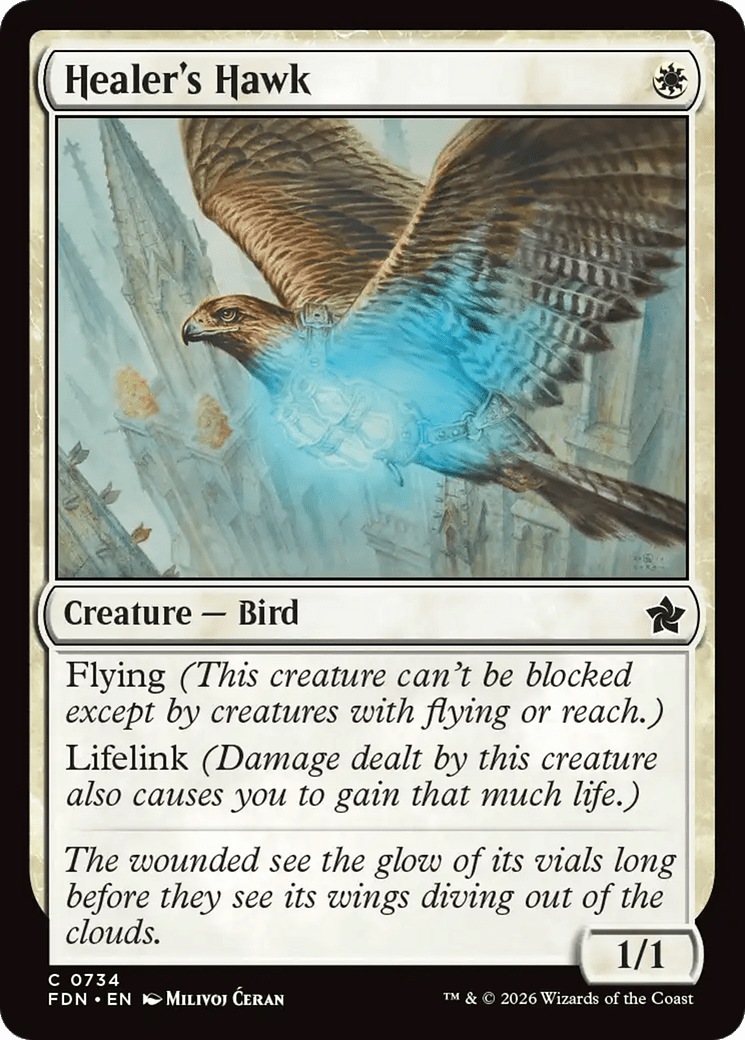 Healer's Hawk (0734) [Foundations] MTG Single Magic: The Gathering  | Multizone: Comics And Games