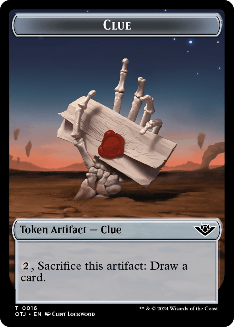 Eldrazi // Clue Double-Sided Token [Outlaws of Thunder Junction Commander Tokens] MTG Single Magic: The Gathering  | Multizone: Comics And Games