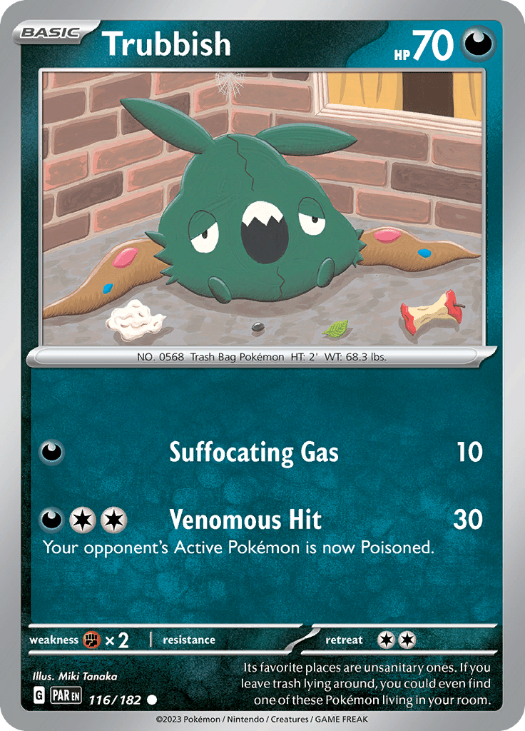 Trubbish (116/182) [Scarlet & Violet: Paradox Rift] Pokemon Single Pokémon  | Multizone: Comics And Games