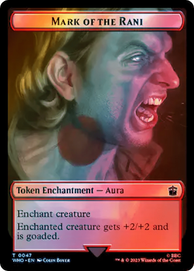 Soldier // Mark of the Rani Double-Sided Token (Surge Foil) [Doctor Who Tokens] MTG Single Magic: The Gathering  | Multizone: Comics And Games