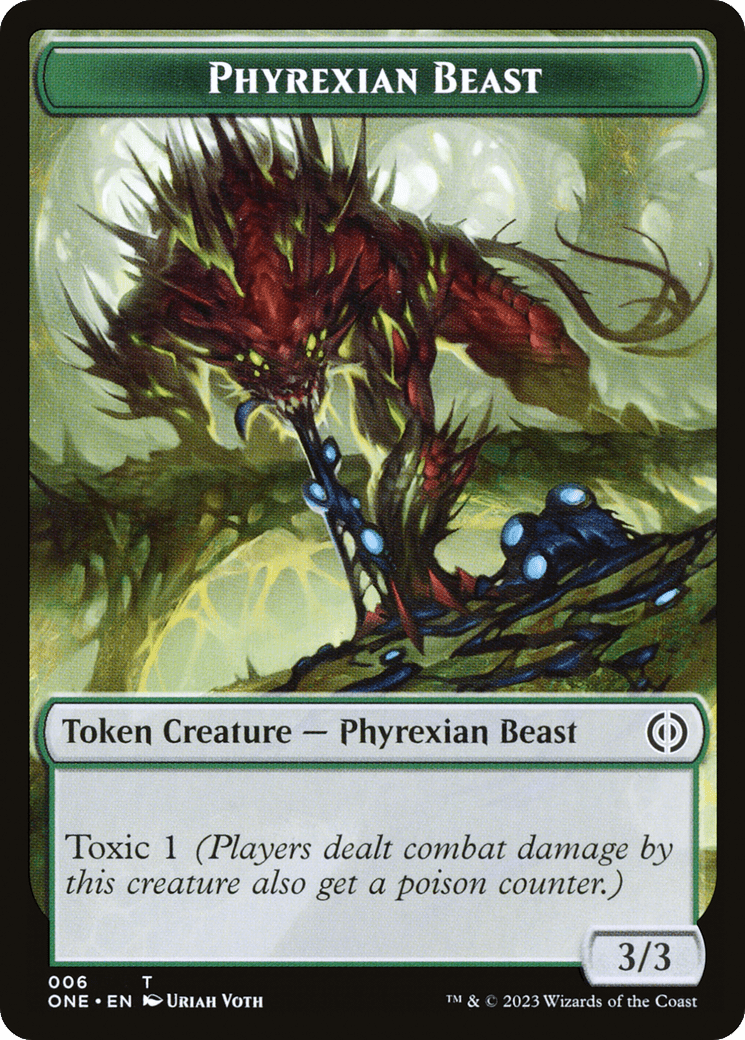Phyrexian Beast Token [Phyrexia: All Will Be One Tokens] MTG Single Magic: The Gathering  | Multizone: Comics And Games