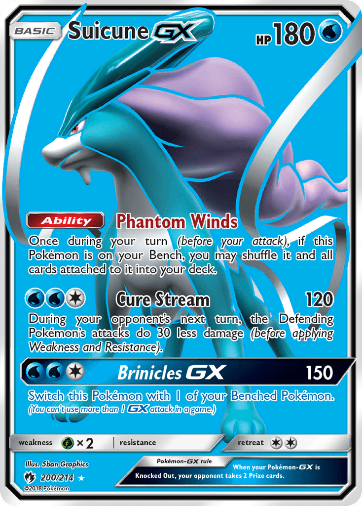 Suicune GX (200/214) [Sun & Moon: Lost Thunder] Pokemon Single Pokémon  | Multizone: Comics And Games