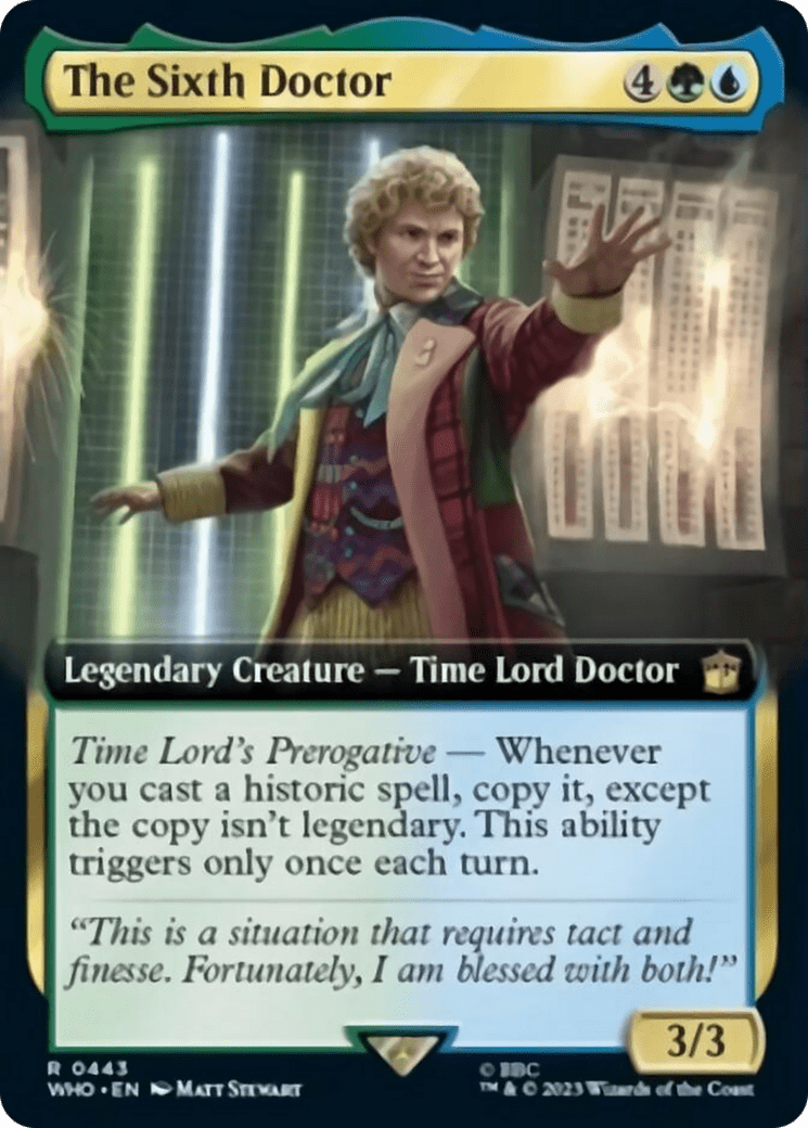 The Sixth Doctor (Extended Art) [Doctor Who] MTG Single Magic: The Gathering  | Multizone: Comics And Games