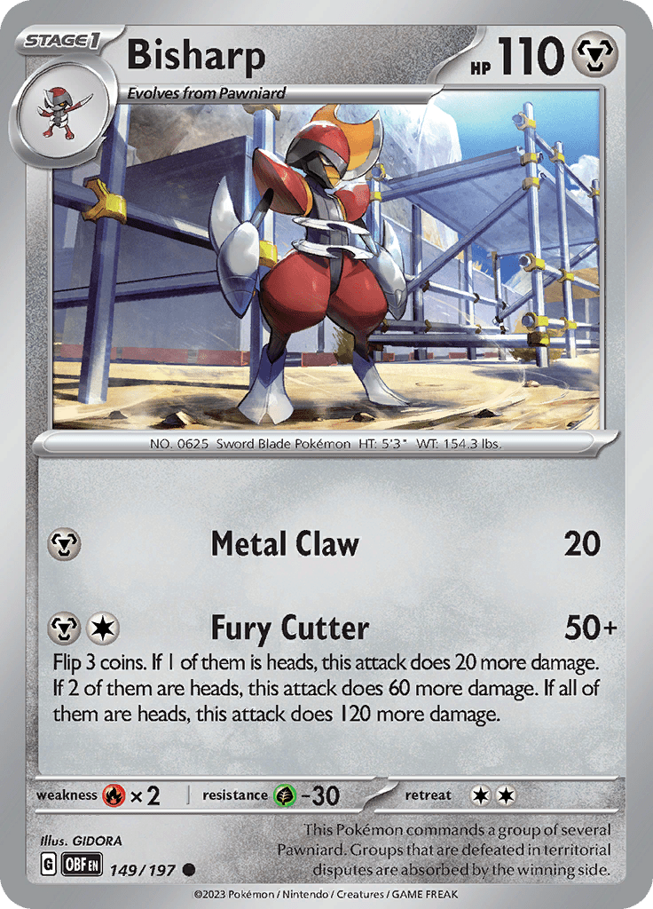 Bisharp (149/197) [Scarlet & Violet: Obsidian Flames] Pokemon Single Pokémon  | Multizone: Comics And Games