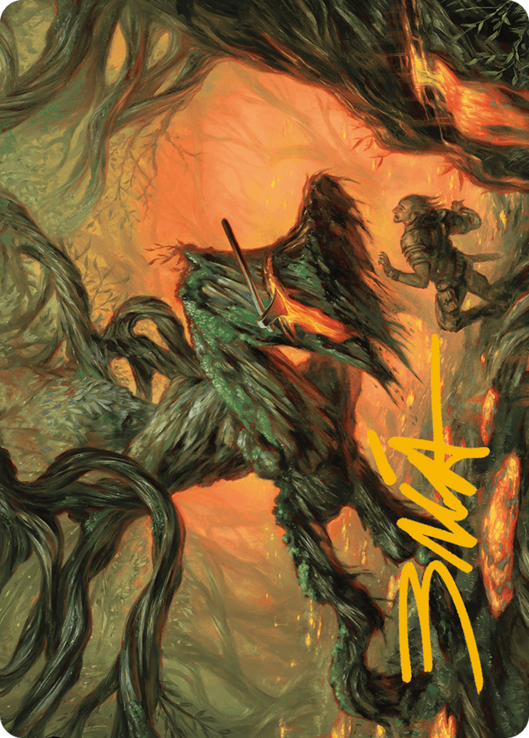 Stump Stomp Art Card (Gold-Stamped Signature) [Modern Horizons 3 Art Series] MTG Single Magic: The Gathering  | Multizone: Comics And Games