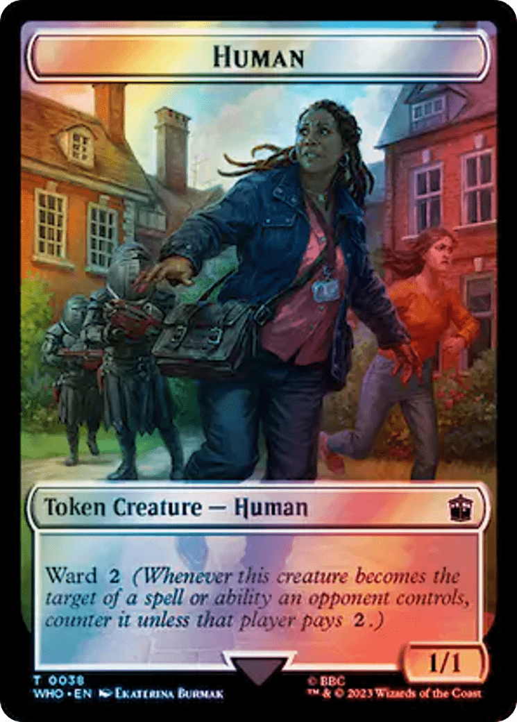 Human (0038) // Food (0059) Double-Sided Token (Surge Foil) [Doctor Who Tokens] MTG Single Magic: The Gathering  | Multizone: Comics And Games