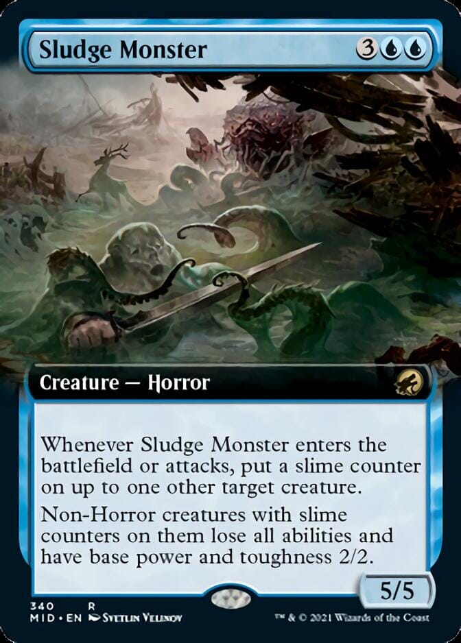 Sludge Monster (Extended Art) [Innistrad: Midnight Hunt] MTG Single Magic: The Gathering  | Multizone: Comics And Games