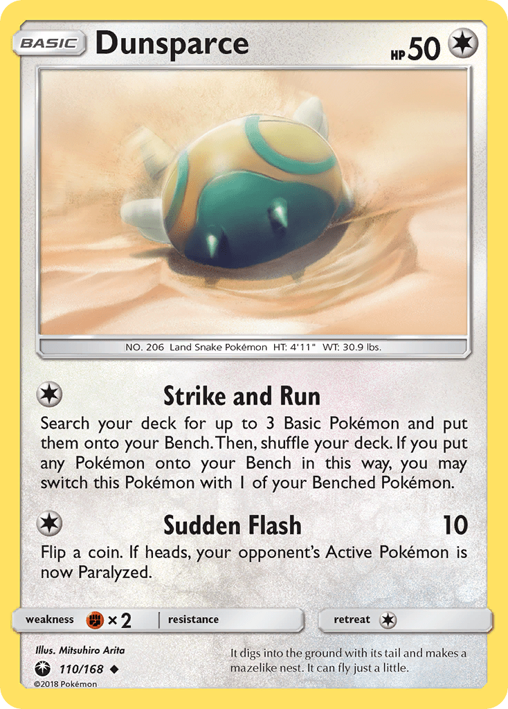Dunsparce (110/168) [Sun & Moon: Celestial Storm] Pokemon Single Pokémon  | Multizone: Comics And Games