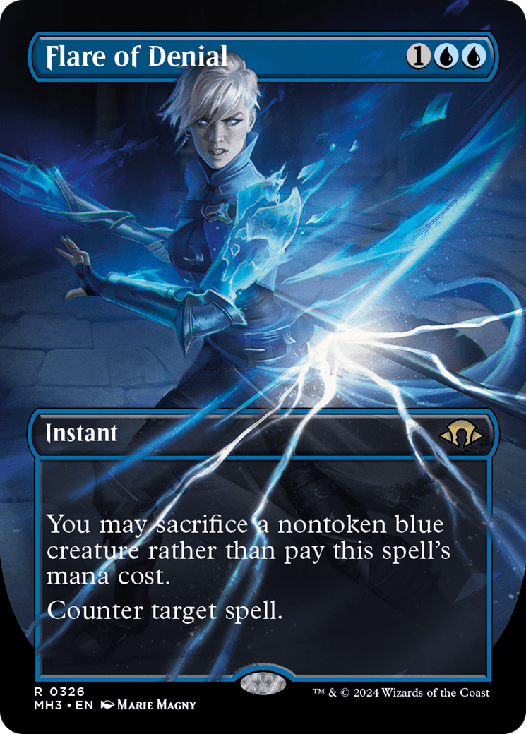 Flare of Denial (Borderless) [Modern Horizons 3] MTG Single Magic: The Gathering  | Multizone: Comics And Games