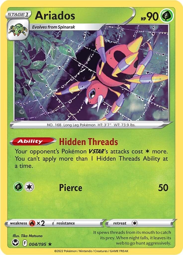 Ariados (004/195) [Sword & Shield: Silver Tempest] Pokemon Single Pokémon  | Multizone: Comics And Games