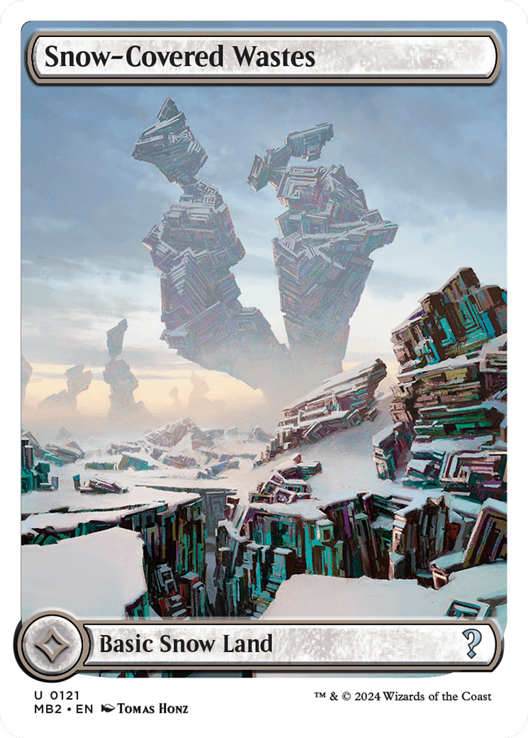 Snow-Covered Wastes (White Border) [Mystery Booster 2] MTG Single Magic: The Gathering  | Multizone: Comics And Games