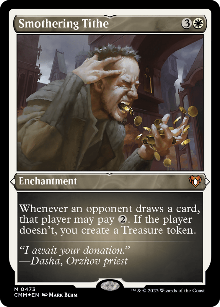 Smothering Tithe (Foil Etched) [Commander Masters] MTG Single Magic: The Gathering  | Multizone: Comics And Games