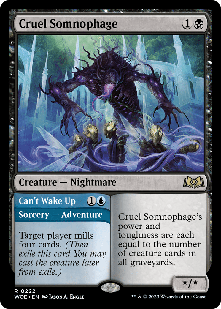 Cruel Somnophage // Can't Wake Up [Wilds of Eldraine] MTG Single Magic: The Gathering  | Multizone: Comics And Games