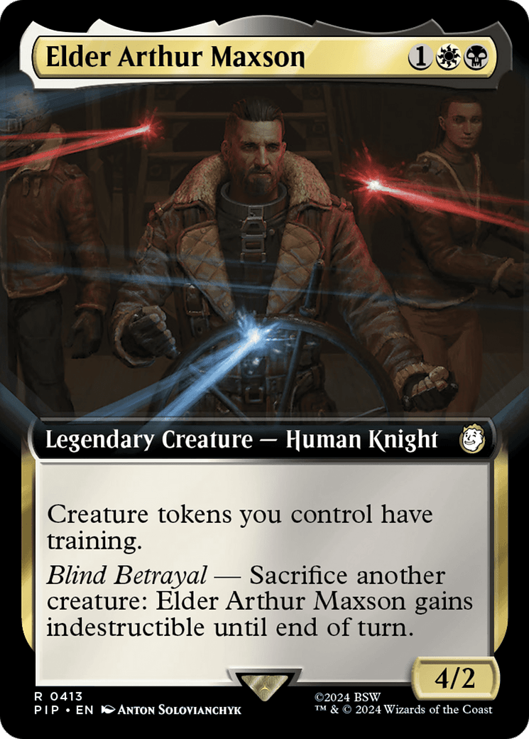 Elder Arthur Maxson (Extended Art) [Fallout] MTG Single Magic: The Gathering  | Multizone: Comics And Games