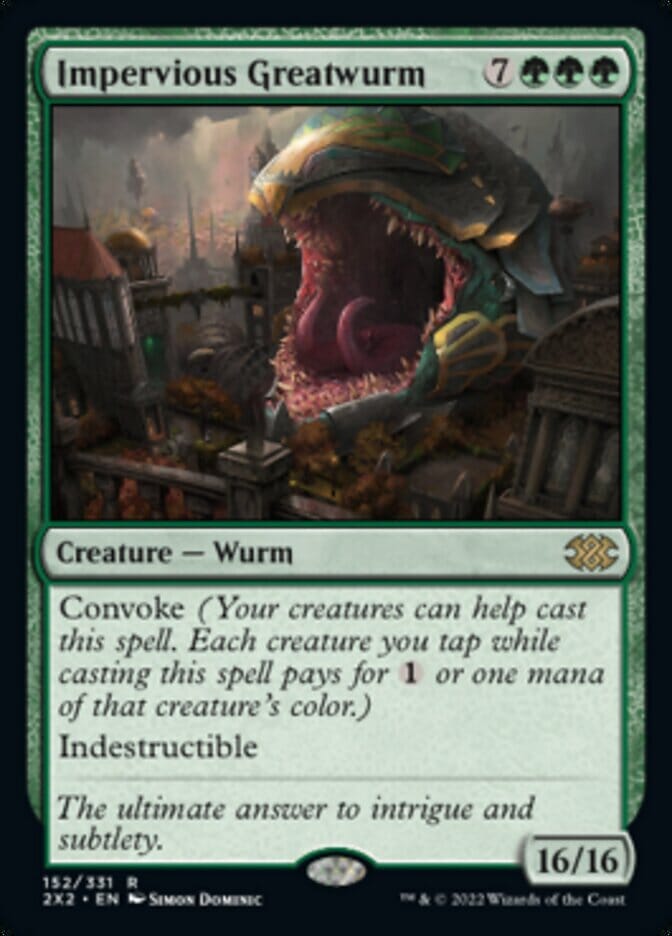 Impervious Greatwurm [Double Masters 2022] MTG Single Magic: The Gathering  | Multizone: Comics And Games