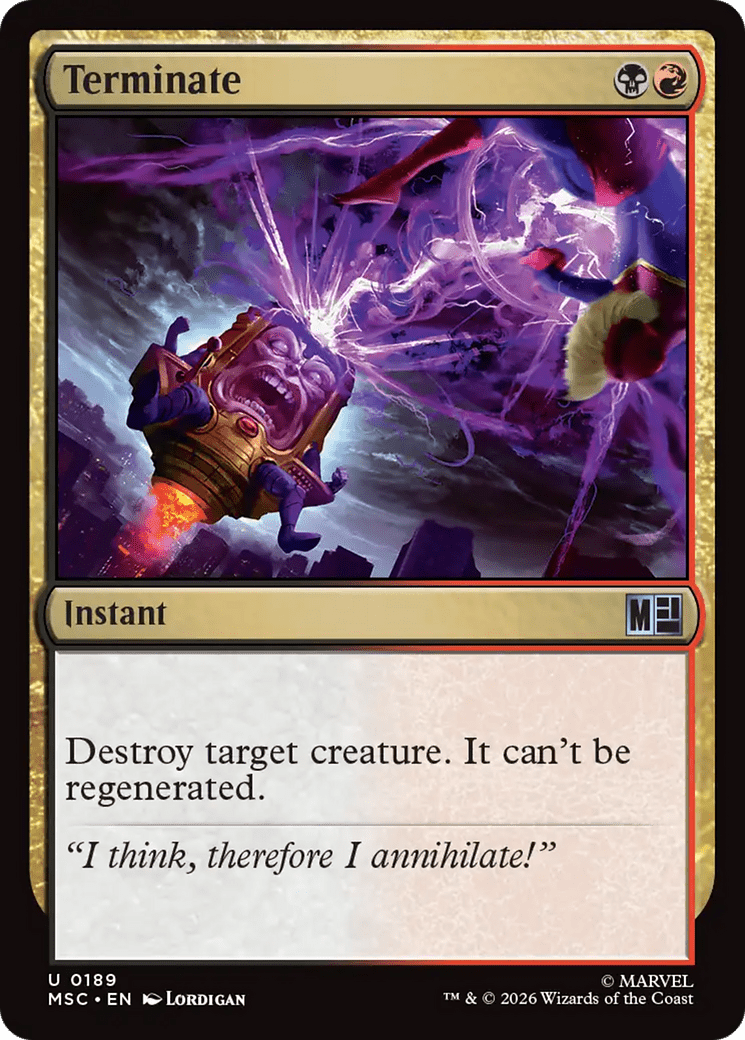 Terminate (Surge Foil) [Marvel Super Heroes Commander] MTG Single Magic: The Gathering  | Multizone: Comics And Games